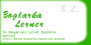 boglarka lerner business card